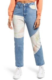 BP Quilt Patchwork Tapered Jeans at Nordstrom