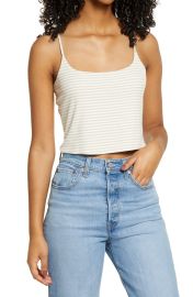 BP Stripe Rib Crop Camisole at Nordstrom