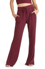 BPCozy Rib Flared Pants at Nordstrom