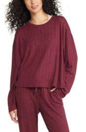 BPCozy Rib Oversize Pajama Top at Nordstrom