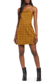 BPPreppy Woven Minidress in PinkRust Mini Plaid Size Xx-Small at Nordstrom