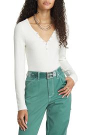 BPWomens Long Sleeve Rib Henley at Nordstrom