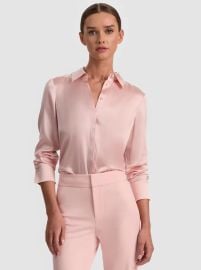 BRADY SILK BLOUSE in ENGLISH ROSE ALICE OLIVIA at Alice + Olivia