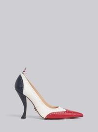 BROGUED LONG POINT PUMP at Thom Browne