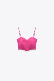 BUSTIER CROP TOP - Fuchsia   United States at Zara