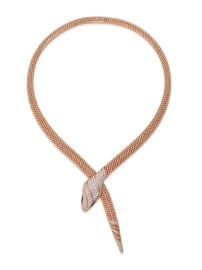 BVLGARI Serpenti 18K Rose Gold Diamond Onyx Necklace at Saks Fifth Avenue