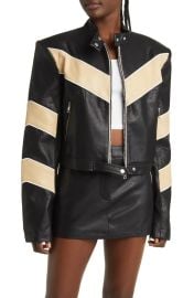 BY DYLN Tobaias Colorblock Faux Leather Moto Jacket at Nordstrom