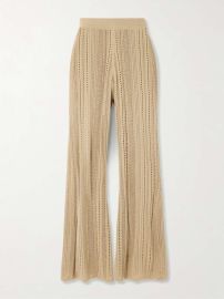 BY MALENE BIRGER Kiraz pointelle-knit cotton-blend wide-leg pants NET-A-PORTER at Net a Porter