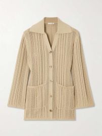 BY MALENE BIRGER Samina pointelle-knit cotton-blend cardigan NET-A-PORTER at Net a Porter