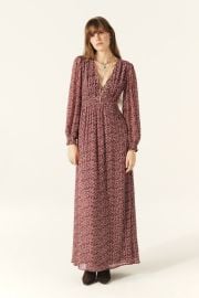 Ba Sh Keira Maxi Dress in Burgundy at ba&sh