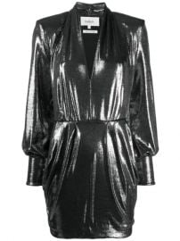 Ba Sh Plunging V-neck Metallic Sheen Dress - Farfetch at Farfetch