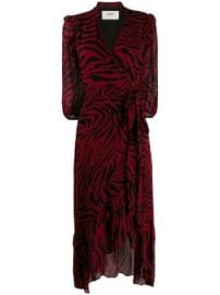 Ba amp Sh zebra print wrap dress at Farfetch