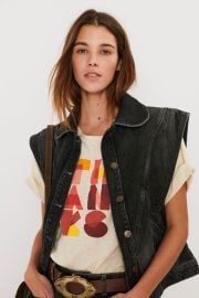 Ba sh Max Denim Vest in Blackstone at ba&sh