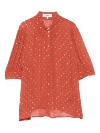 BaampSh metallic-dot Button Blouse Brown at Farfetch