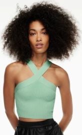 Babaton Sculpt Knit Criss Cross Cropped Tank at Aritzia