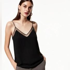 Babaton Tops Babaton Galen Mesh Black Womens Camisole Top Poshmark at Poshmark