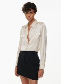 Babaton at Aritzia Dividend Satin Shirt at Aritzia