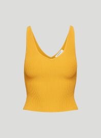 Babaton at Aritzia Sculpt Knit Tank in Sumac Yellow at Aritzia