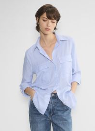 Babaton at Aritzia Utility Shirt in wlsn strp crfl bl wh at Aritzia