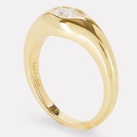 Babette Gold Cigar Band Ring by Bonheur Jewelry at Bonheur Jewelry