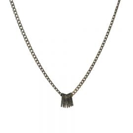 Baby Pave Diamond Spike Necklace at Shalla Wista