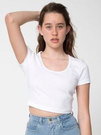 Baby Rib Crop Tee at American Apparel