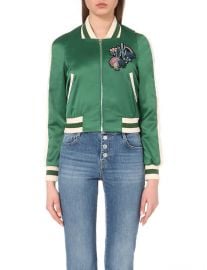 Bacary satin varsity jacket at Selfridges