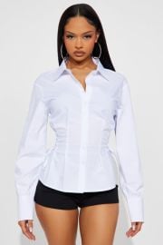 Back To Back Lace Up Poplin Shirt | Fashion Nova at Fashion Nova