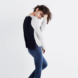 Backroad Button-back Sweater in Colorblock at Madewell