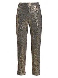 Badgley Mischka - Stretch Sequin Slim Ankle Pants at Saks Fifth Avenue