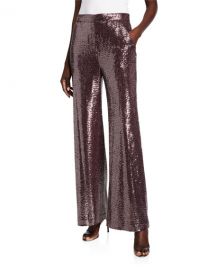 Badgley Mischka Collection Sequin Pants at Neiman Marcus