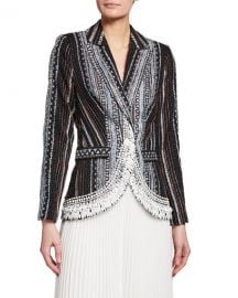 Badgley Mischka CollectionEmbellished Fil Coup Jacket at Neiman Marcus