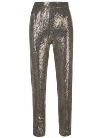 Badgley Mischka Cropped Sequin Embellished Trousers - Farfetch at Farfetch