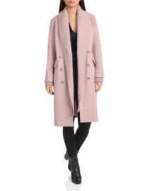 Badgley Mischka Knit Shawl Collar Double-Breasted Coat Women - Bloomingdale s at Bloomingdales