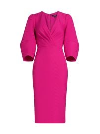 Badgley Mischka Stretch Crepe Knee Length Cocktail Dress at Saks Fifth Avenue