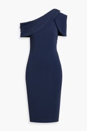 Badgley Mishka One shoulder draped crepe dress at The Outnet