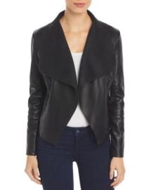 Bagatelle Draped Faux Leather Jacket   Bloomingdales at Bloomingdales