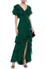 Bagdley Mischka tiered gown at The Outnet