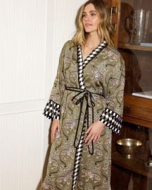 Bagheera - Satin Robe - Olive curated on LTK at Print Fresh