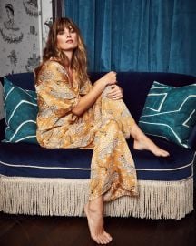 Bagheera - Women39s Satin Pajama Set - Tobacco Printfresh at Printfresh