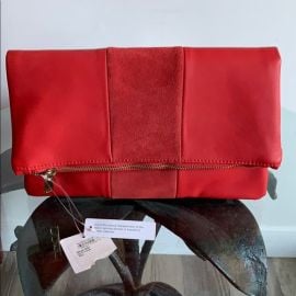 Bags Nwt Foldover Scarlet Vegan Clutch Poshmark at Poshmark