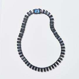 Baguette Tile Riviere Necklace - Black Spinel ndash at Nak Armstrong