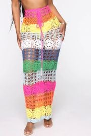 Bahama Baby Crochet Cover Up Skirt - Multi Color at Fashion Nova