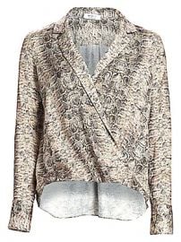 Bailey 44 - Sloane Snake-Print Wrap Top at Saks Fifth Avenue