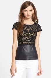 Bailey 44 Daffodil Cap Sleeve Lace Top at Nordstrom