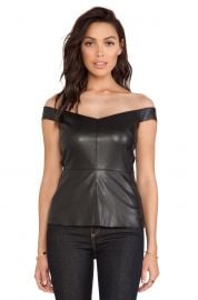 Bailey 44 Fixation Off-The-Shoulder Illusion Top black at Neiman Marcus