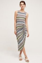 Bailey 44 Gathered Stripes Midi Dress at Anthropologie