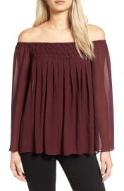 Bailey 44 Helena Off the Shoulder Blouse berry at Nordstrom