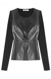 Bailey 44 Jersey and Faux Leather top at Stylebop