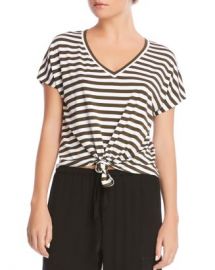 Bailey 44 Ocelot Tie-Front Striped Tee Women - Bloomingdale s at Bloomingdales